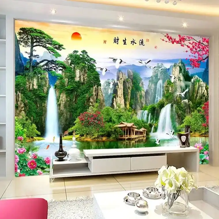 定制电视背景墙壁纸厂家直销