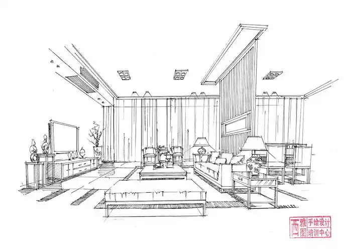 室内手绘线稿