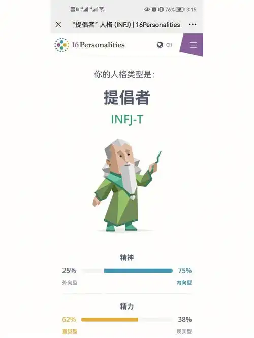 人格测试结果infjt