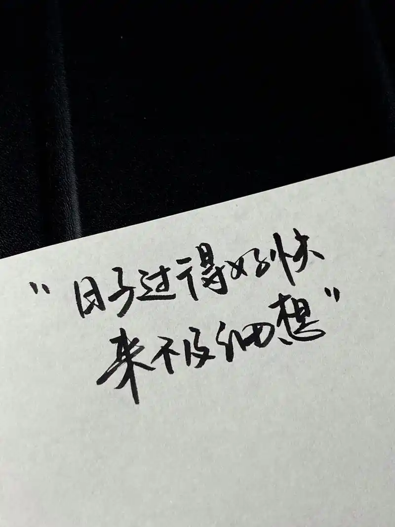 手写:日子过的好快… 手写文案|小众文案|摘抄|日常 -日子过得好快 来