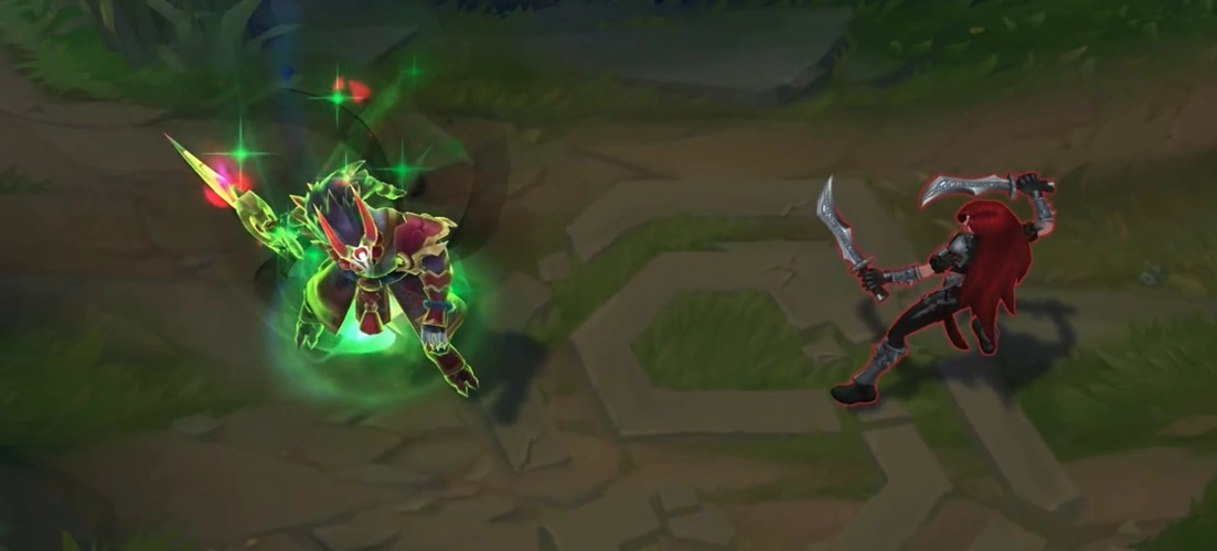 q技能的治疗特效,没有什么特别的亮点,就是一圈绿色的回复效果