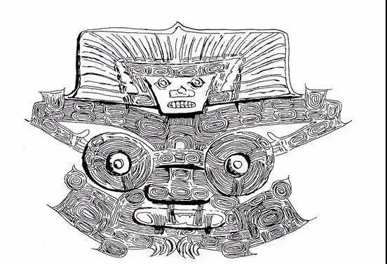 良渚文化玉钺上的神徽纹样(来源:wikipedia.org)