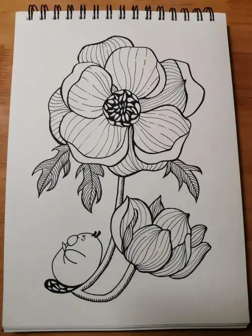 临摹《一笔一世界》插图#画画  #零基础学画画  #自学画画  #画画打卡