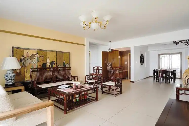 2017简约中式风格三室两厅装修图片效果图