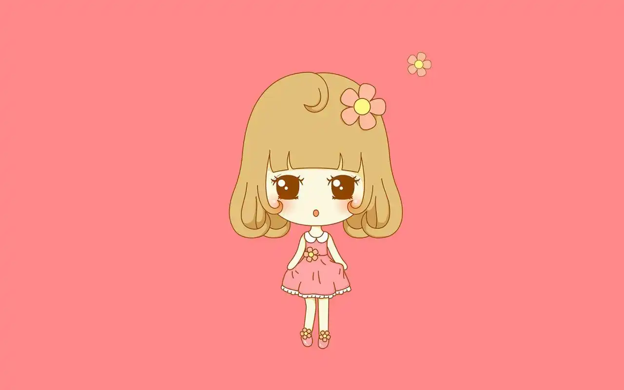 萌萌哒卡通鬼小妞可爱电脑桌面壁纸