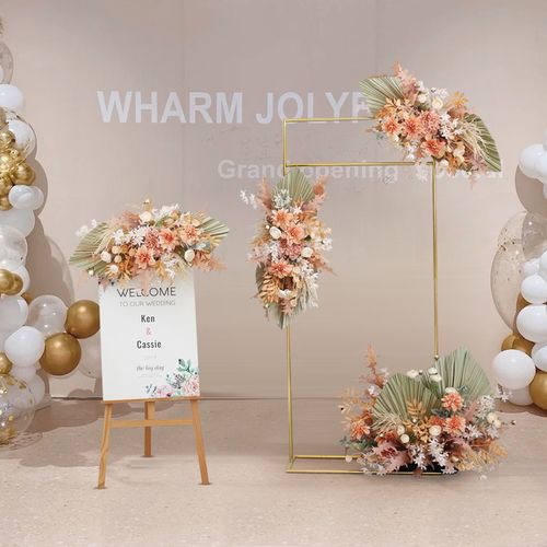 仿真花艺布置套装婚礼活动现场道具迎宾牌挂花架拱门摆放路引花排