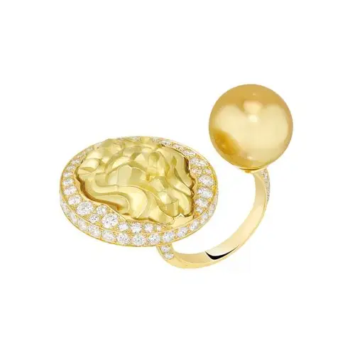 chanel香奈儿 lion talisman系列珍珠戒指