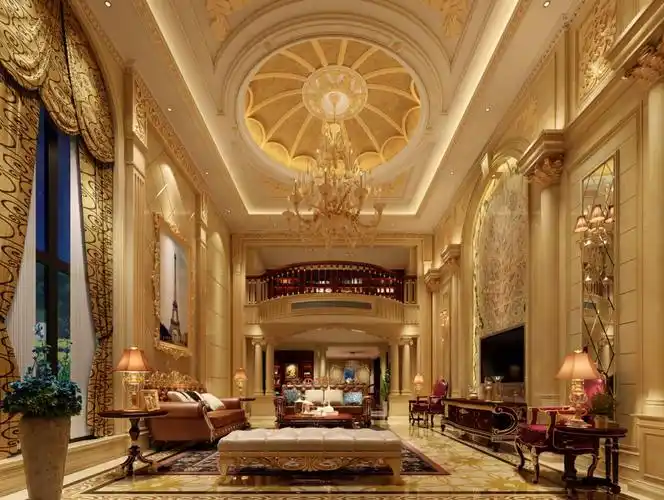 装修设计 别墅户型 腾龙设计 劳纳作品 金碧辉煌 客厅图片来自室内