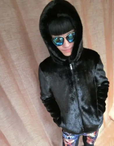 2016新款社会小伙仿水貂皮外套大衣休闲男士仿皮草快手红人同款潮