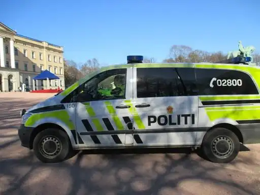 跟团游北欧:挪威(norway)奥斯陆(oslo) 王宫royal palace 警车,2015年