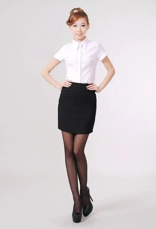 伊派女士职业装工作服半身短裙a字一步包臀大码西装裙1183