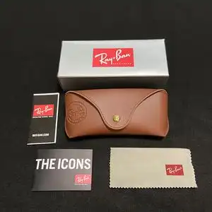 原装雷朋太阳眼镜盒便携抗压高档男女rayban墨镜盒荔枝纹光学收纳