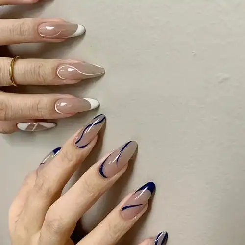 跨境直供长款外贸畅销假指甲片可拆卸美甲 coffin false nail