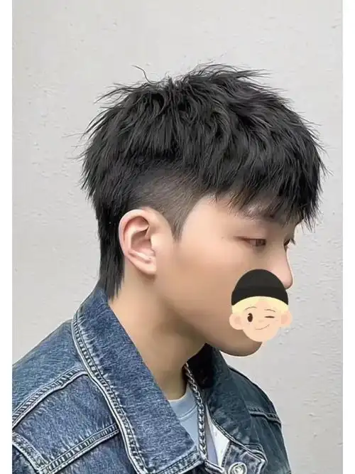 男士烫发男士锡纸烫男士狼尾发型