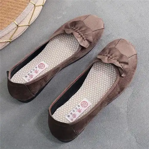 平底方口妈妈鞋聚氨酯底春夏老北京布鞋一脚蹬女单鞋京睿2022新款