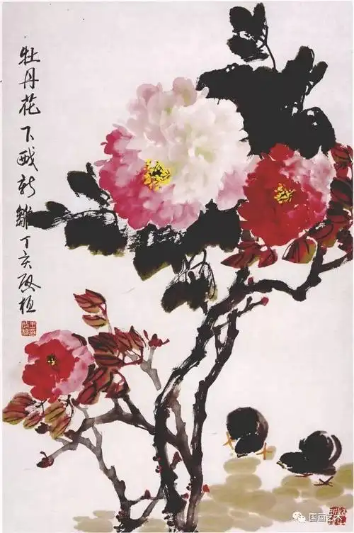 王启桓写意牡丹画法步骤与作品欣赏