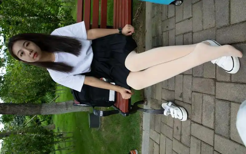 4k大学生美腿小白鞋光腿神器肉丝穿搭淘宝商拍花絮145