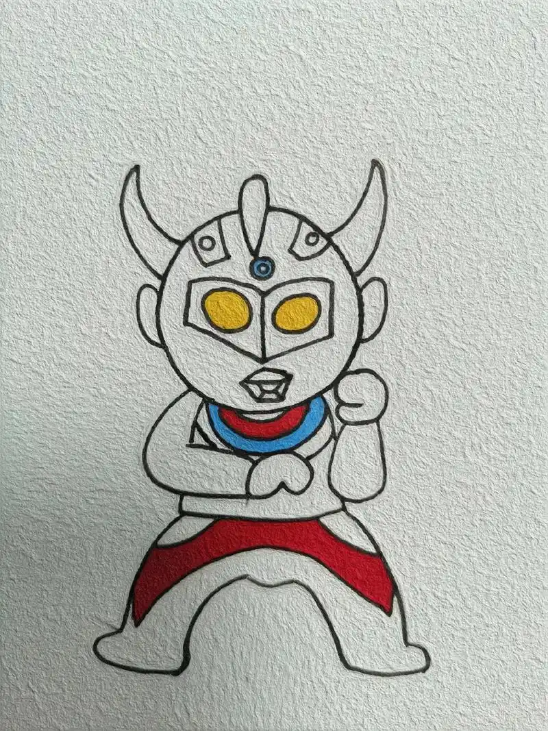 赛罗奥特曼#简笔画#儿童简笔画#奥特曼 我又来啦!赛罗奥 - 抖音