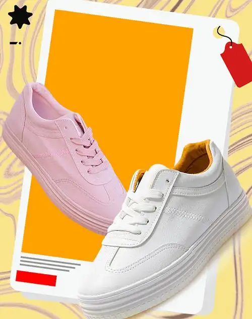 电商小白鞋背景图片