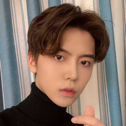 厂家批发假发男士短发中分刘海短直发韩版帅气化纤全头套男女可戴