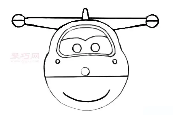 幼儿画超级飞侠乐迪步骤图解