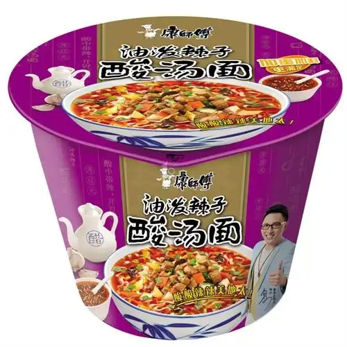 【华东区】康师傅 油泼辣子酸汤面 128g/桶