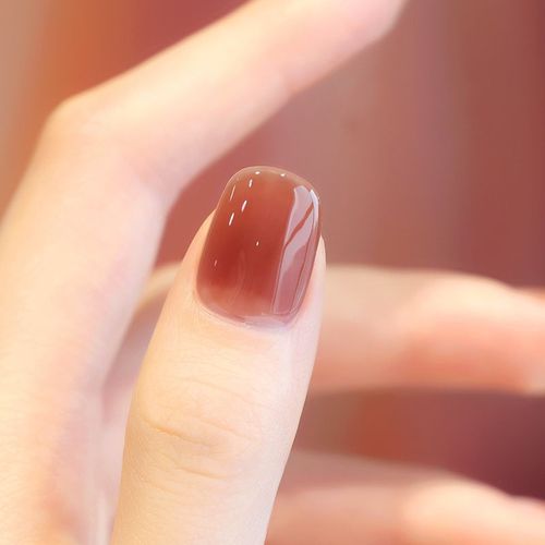 冰透南柚色指甲油秋冬色系高档可剥快干水性无味美甲油新款流行色