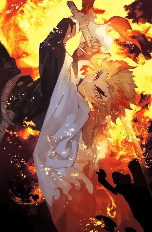 鬼灭之刃壁纸头像02炼狱杏寿郎