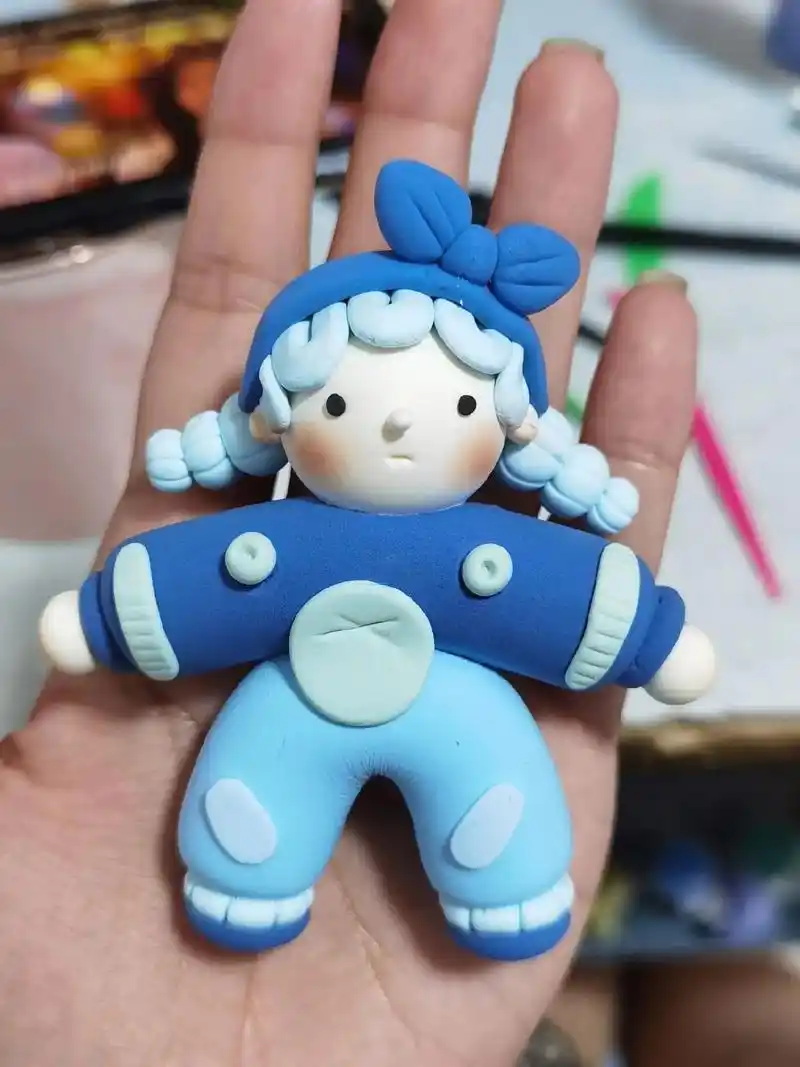 超轻粘土手工 #手工diy 近期粘土小人合集 - 抖音