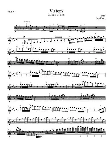 急求victory小提琴五线谱,最好是古典辣妹版的,在线等 jessicawang