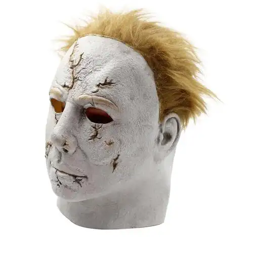麦克梅杰面具头套 电影月光光心慌慌小白脸恐怖乳胶面具头套