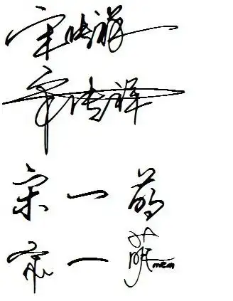 求 宋传祥 宋一萌 签名设计笔画