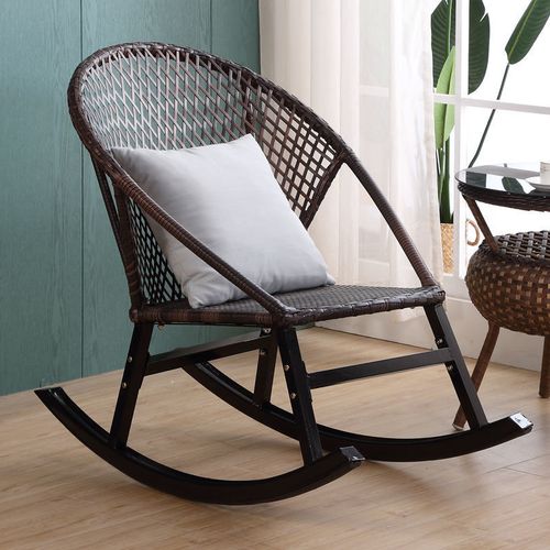 藤编摇椅网红同款阳台家用单人藤椅摇摇椅躺椅大人午睡懒人休闲椅