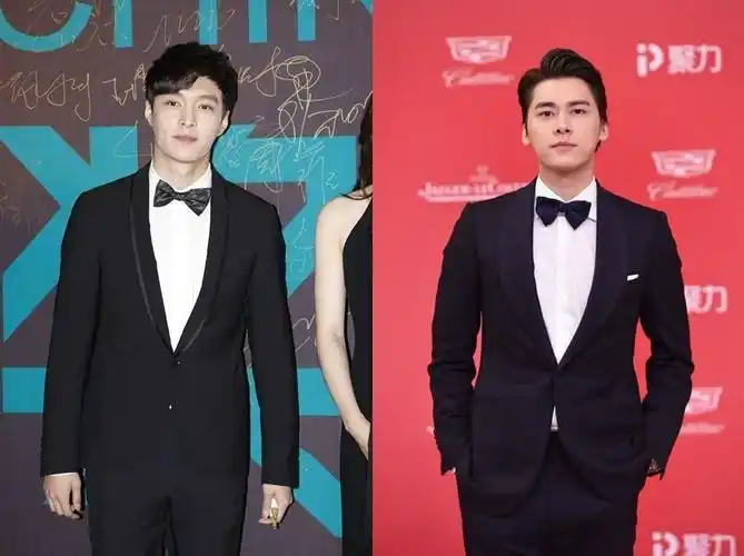 只能说,青果领西装配白衬衫和黑领结,真的精致又绅士,张艺兴和李易峰
