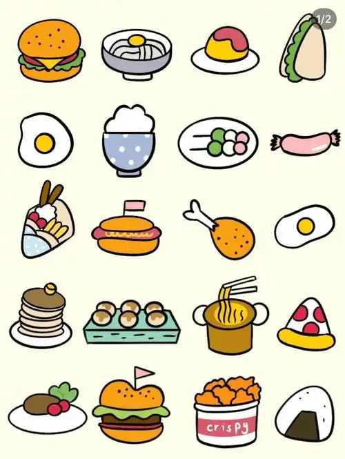 美食简笔画0202