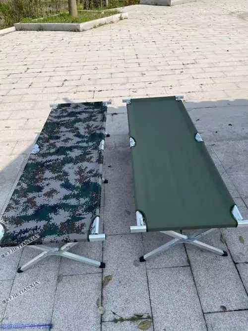 行军床户外单人折叠床午休便携军绿折叠简易床医院陪护折叠床