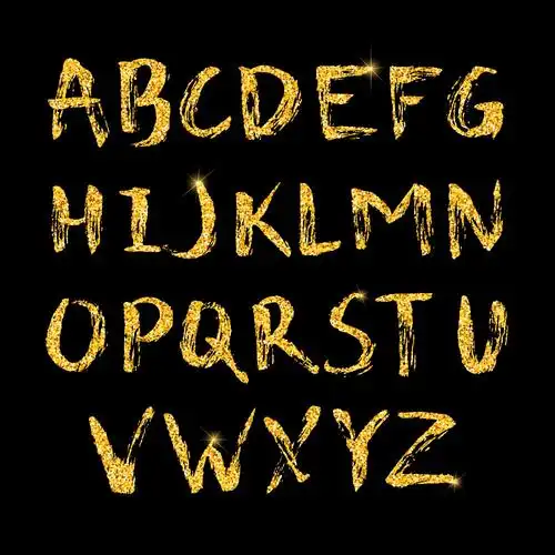 创意英文字母,彩色字体字母,26个英文字母,艺术字母,英文字体,个性