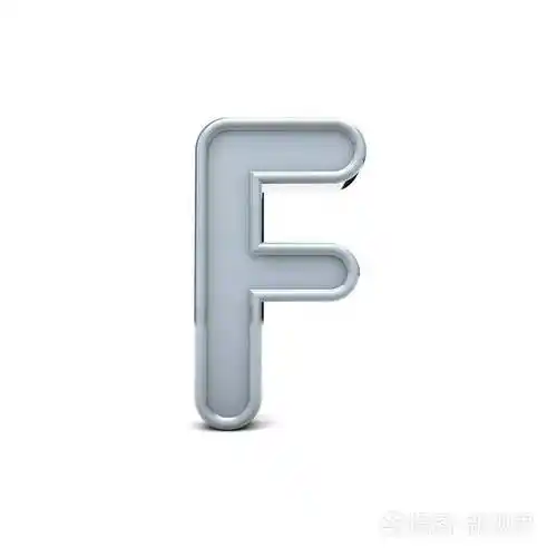 字母f斜角大写字母三维渲染