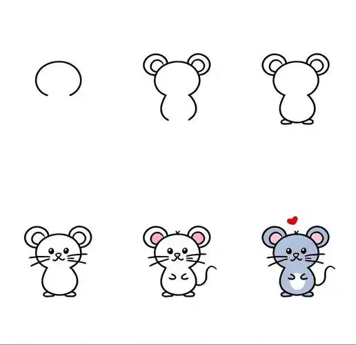 🐭老鼠简笔画🎨
