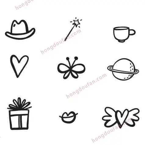 可爱小物件创意简笔画