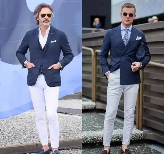 海军蓝西装这样穿做帅气的蓝朋友