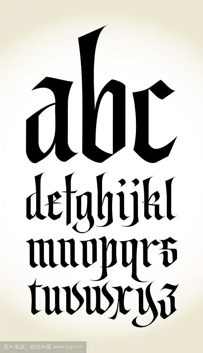 哥特式字体字母