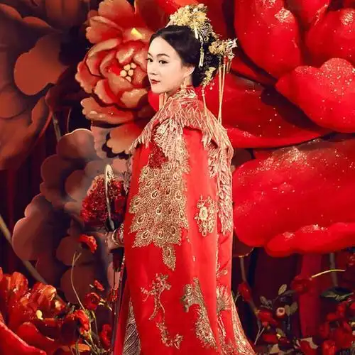 服新娘2022新款结婚中式礼服 诗音中式婚纱结婚礼服古装旗袍06228