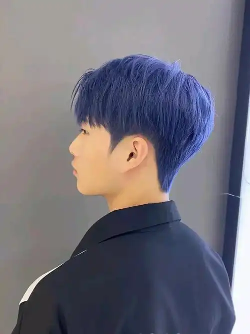 这种紫蓝色的染发就稍微有点夸张,满满的回头率,不论走到哪里,都十分