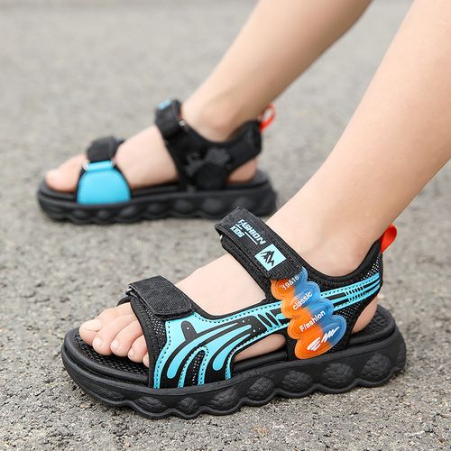 abckings男童凉鞋夏季款实心软底中大童男孩子露趾儿童防滑沙滩鞋