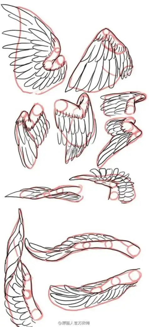 恶魔翅膀简笔画 火柴人恶魔翅膀简笔画