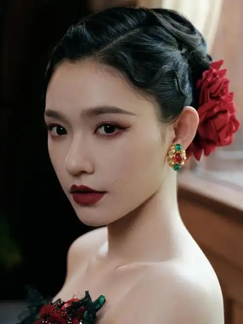 美女演员林允今日时尚芭莎红毯造型图率先出炉啦!复古美神啊!