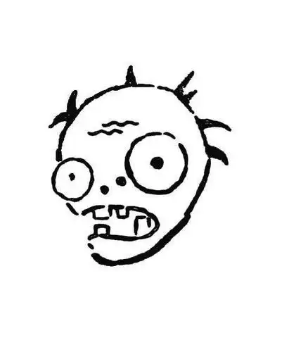 大战僵尸里的僵尸简笔画