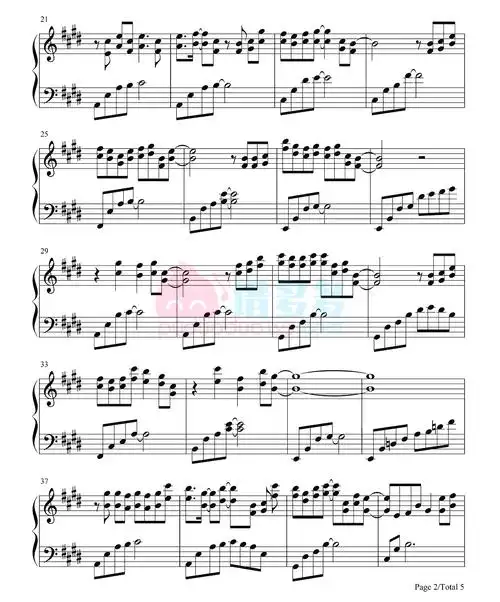 梁凡阿楚姑娘钢琴谱