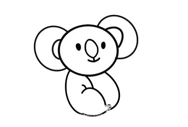 卡通考拉简笔画画法步骤图片